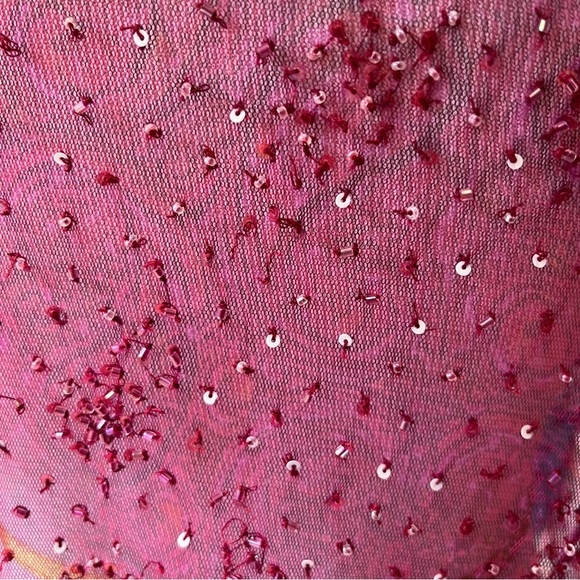 Sleeveless Mesh Top with Embroidery and Sequins - Picture 8 of 8